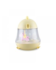 Rabbit&Friends Glazbeni vrtuljak i svjetiljka - Pastelno žuta