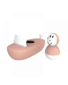 Matchstick Monkey Brodić i igračka za kupanje na ljuljanje - Pastelno roza