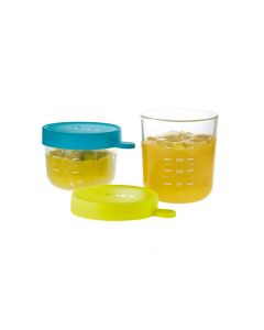 Beaba Set 2 Staklene Posudice 150ml Neon /250ml Light Blue