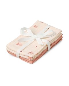 Cam Cam® Wash Cloth, 4 pack - GOTS - Bows