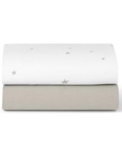 Snuz® Plahte za SnuzPod kolijevke/ krevetiće - White/Star, 2 kom