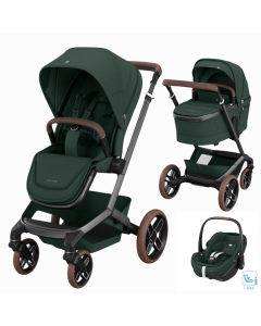 Maxi-Cosi® kolica 3u1 Fame + košara + autosjedalica Pebble 360 pro 2 AS- Twillic Green
