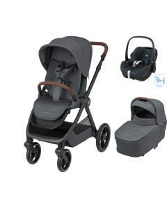 Maxi-Cosi 3u1 kolica Oxford+ + košara Sense + autosjedalica Pebble 360 pro 2 AS Twillic Graphite