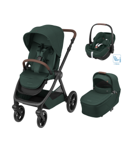 Maxi-Cosi 3u1 kolica Oxford+ + košara Sense + autosjedalica Pebble 360 pro 2 AS- Twillic Green