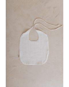 lunilou muslin baby bib off white