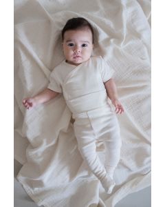 lunilou newborn bodysuit s/s off white