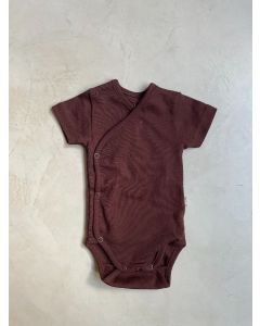 lunilou newborn bodysuit s/s chocholate fondant
