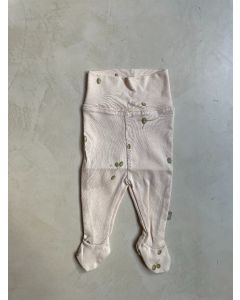 lunilou newborn footed tights olives