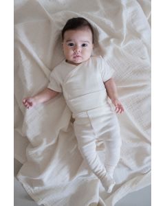 lunilou newborn footed tights off white