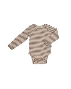 lunilou bodysuit l/s stripes chocolat fondant/iced latte