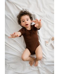 lunilou bodysuit s/s chocholat fondant