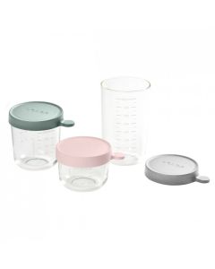 Beaba Set 150/250/400 ml NUDE Staklene Posude