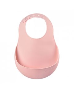 BEABA silikonski podbradak pink