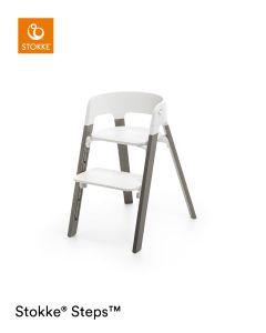 Stokke® Steps™ Chair- White/ Hazy Grey