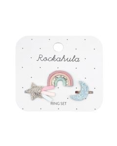 Rockahula Set prstena - Shimmer Rainbow