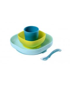 Beaba Silikonski Set za Jelo 4-dijelni Blue