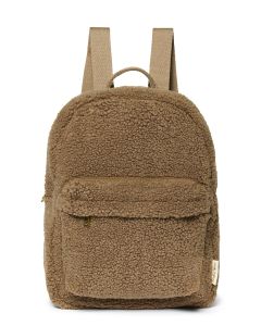 Studio Noos- Brown Teddy Midi Backpack with Front Pocket