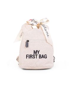 Childhome dječji ruksak 'MY FIRST BAG' Teddy Off White