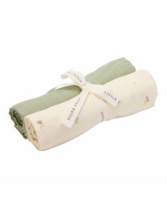 Little Dutch Komplet 2 pamučne pelene Forest Treasures & Sage