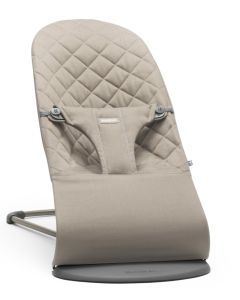 BabyBjörn ležaljka Bliss Woven, Sand Grey, klasičan uzorak