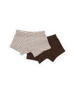 luniloun boxershorts boys stripes chocolat fondant/chocolat fondant 2 pack 116/122