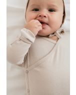 lunilou newborn bodysuit l/s iced latte