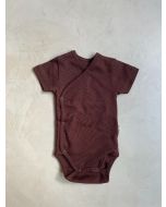lunilou newborn bodysuit s/s chocholate fondant
