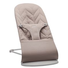 BabyBjörn ležaljka Bliss Woven, Sand Grey, latica uzorak