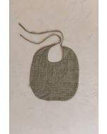 lunilou muslin baby bib covert green